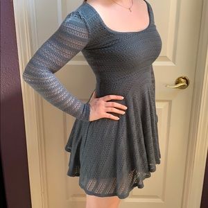 Blue Long Sleeve Dress from Urban Outfitters